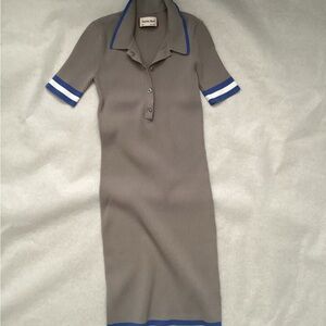 Aritzia Sunday Best Rib Knit Throwback Polo Dress, Size XXS